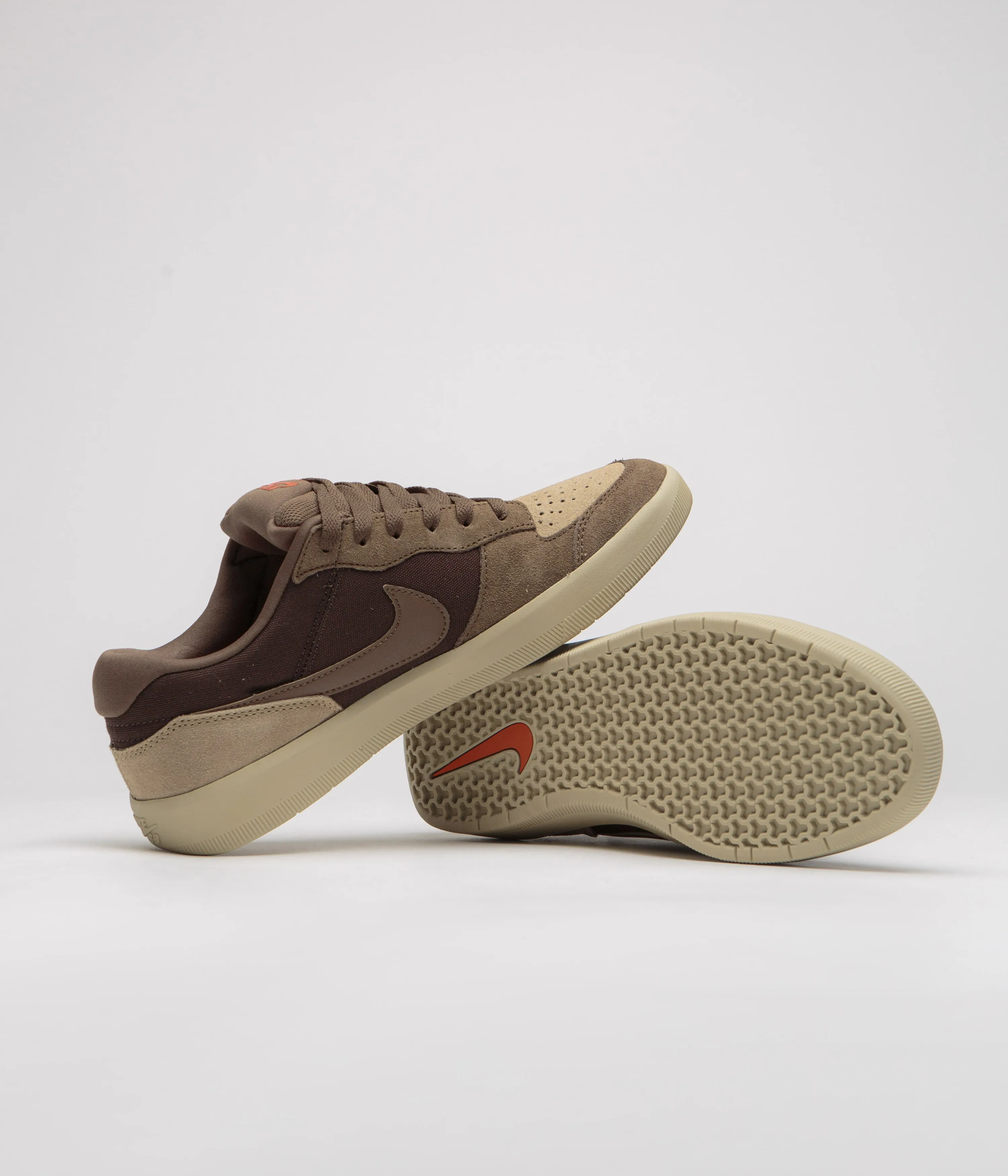 Nike SB Force 58 Shoes in Baroque Brown and Mosswood Brown