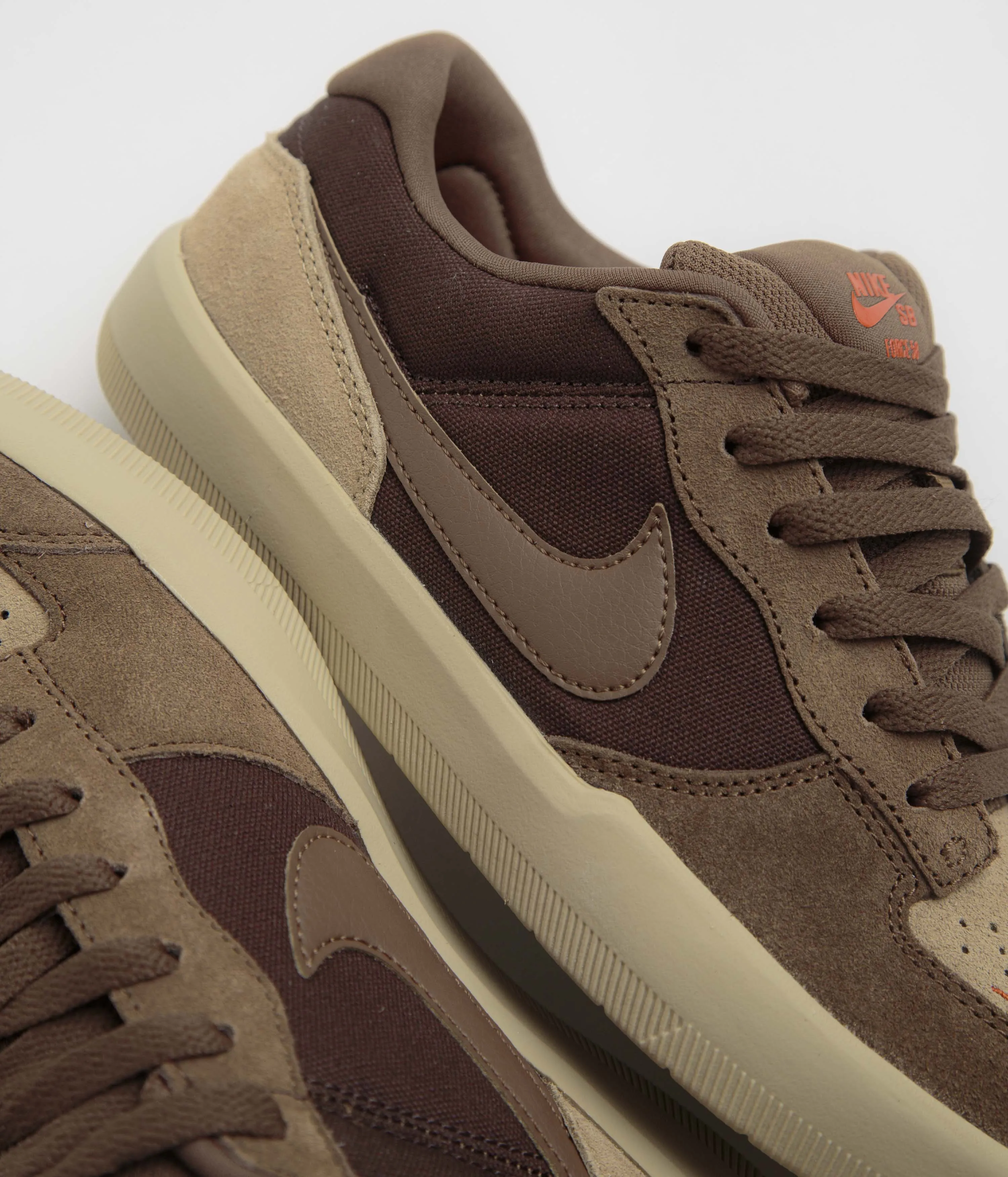 Nike SB Force 58 Shoes in Baroque Brown and Mosswood Brown