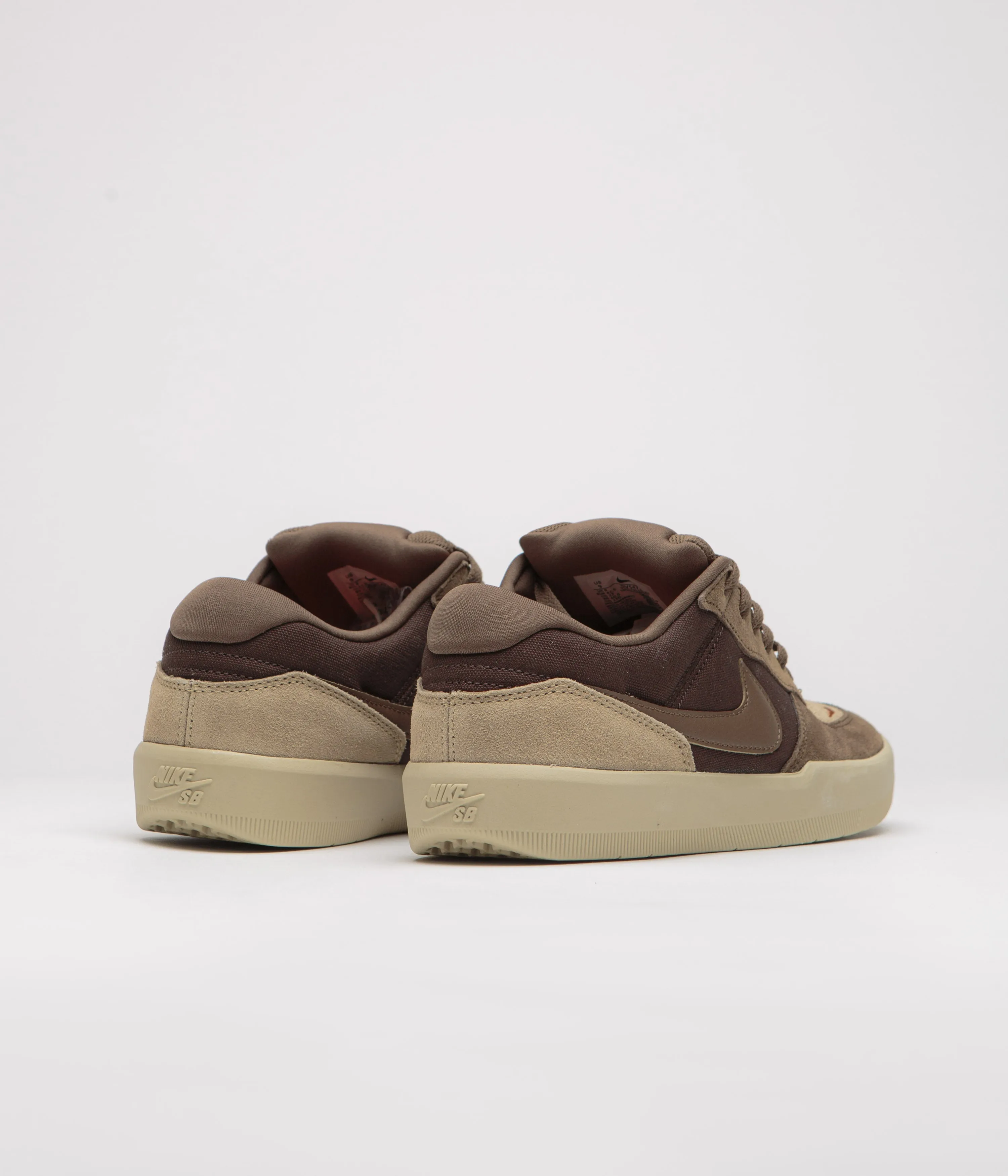 Nike SB Force 58 Shoes in Baroque Brown and Mosswood Brown