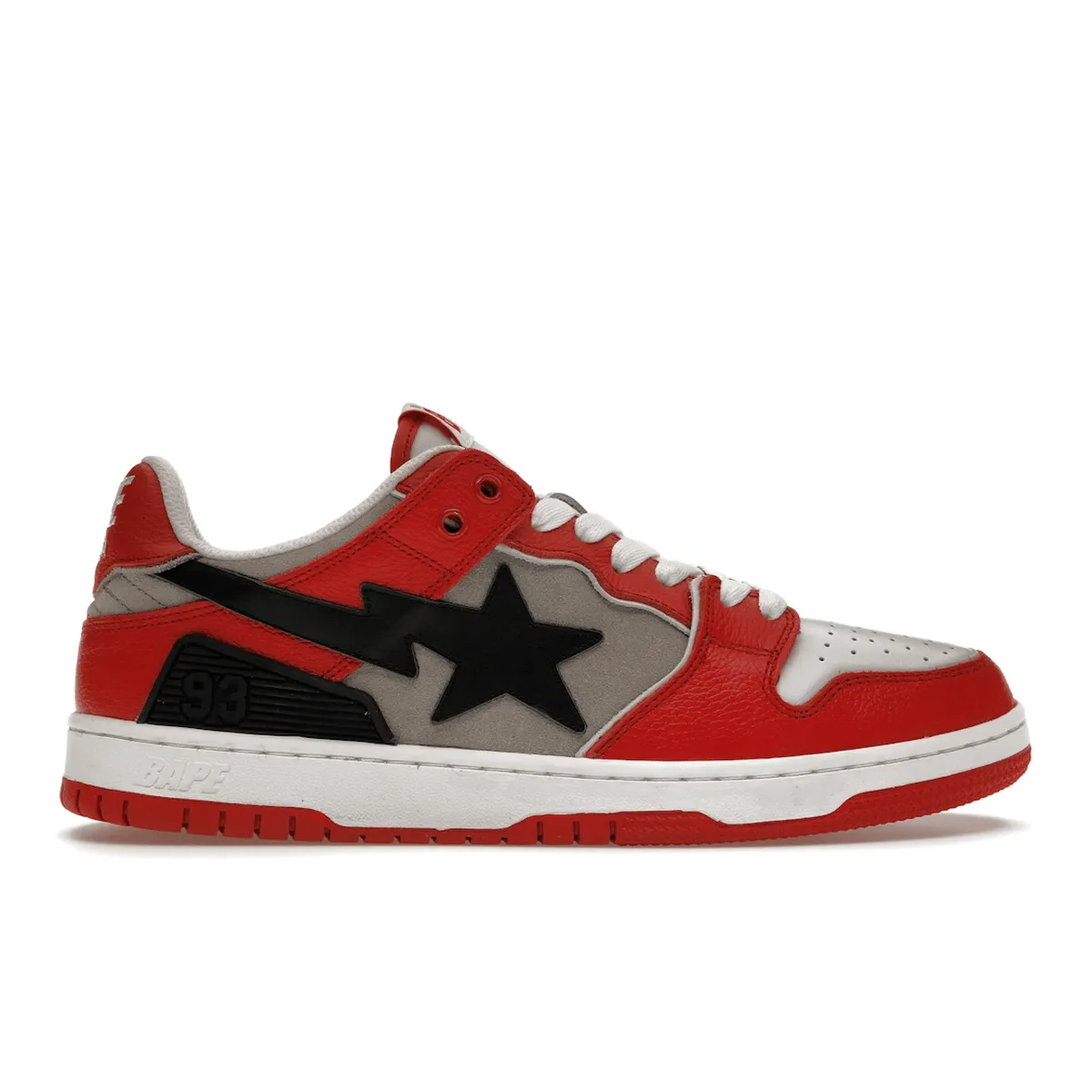 A Bathing Ape Bape SK8 Sta Red Grey City Edge Neutral Base