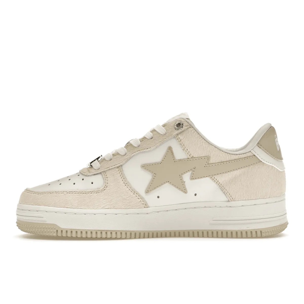 A Bathing Ape Bape Sta Beige Calf Hair Eva Midsole