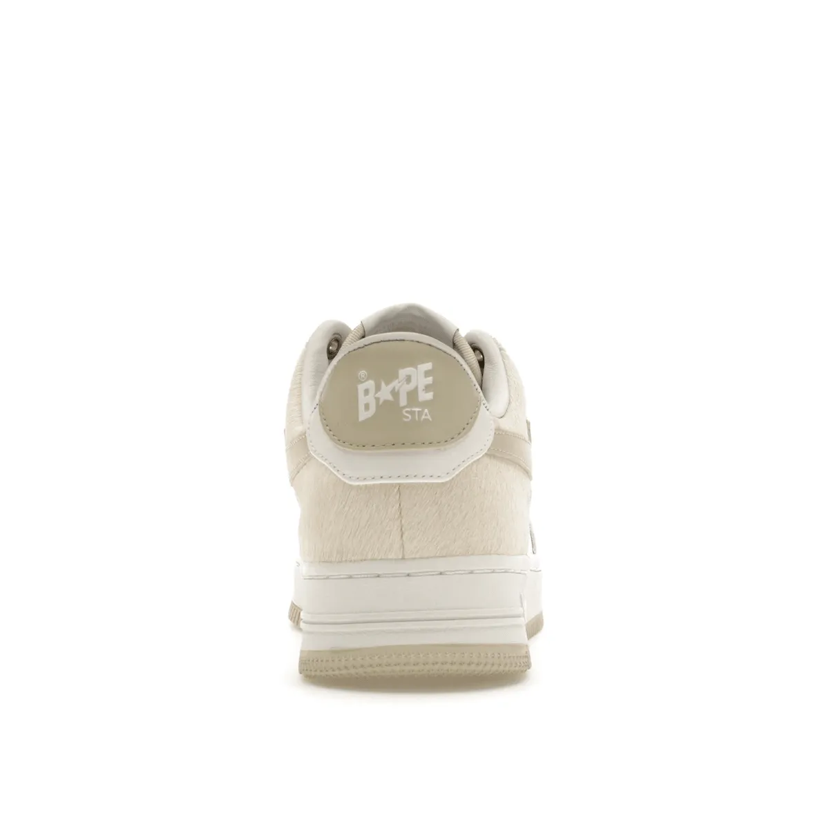 A Bathing Ape Bape Sta Beige Calf Hair Eva Midsole
