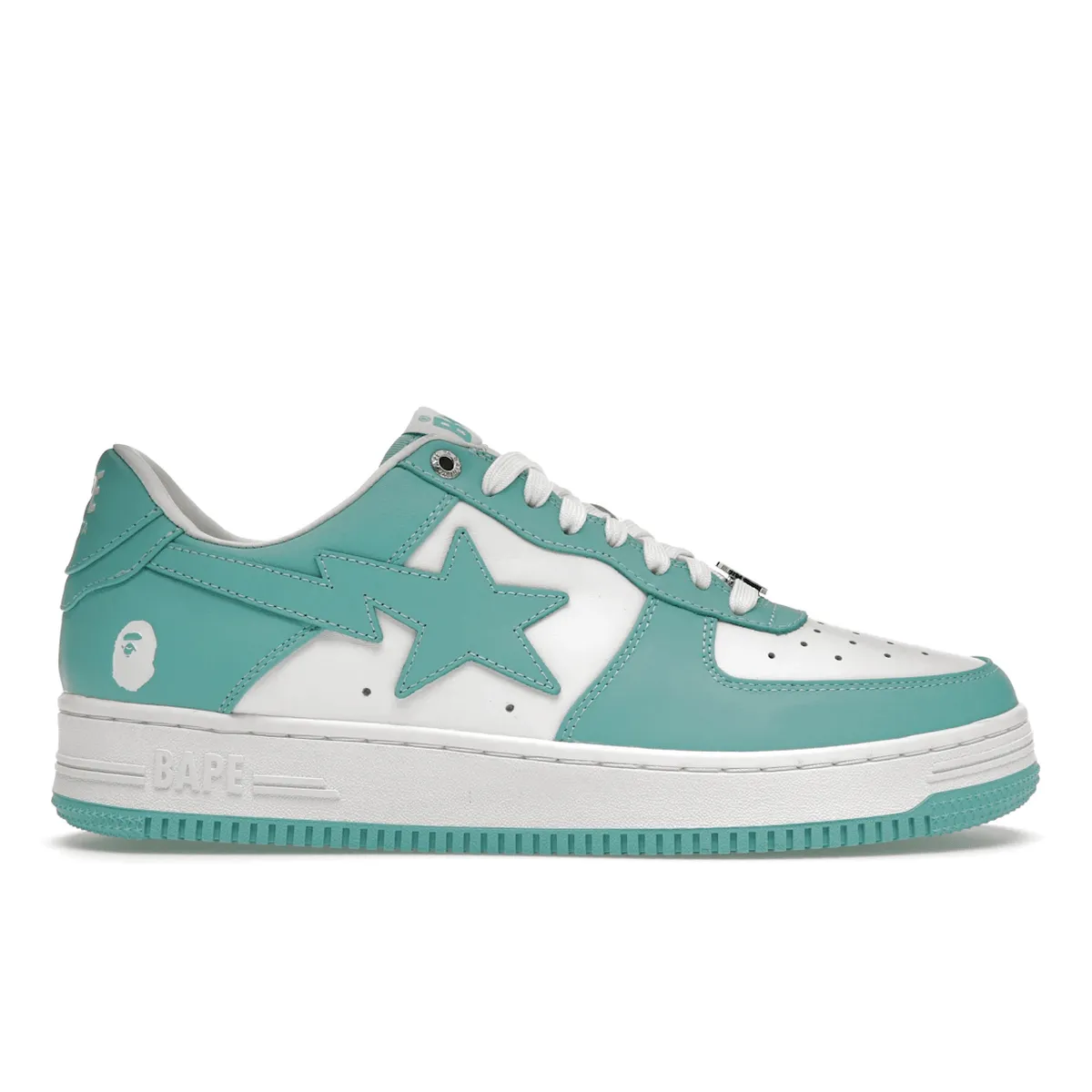 A Bathing Ape Bape Sta White Green Heel-Armor