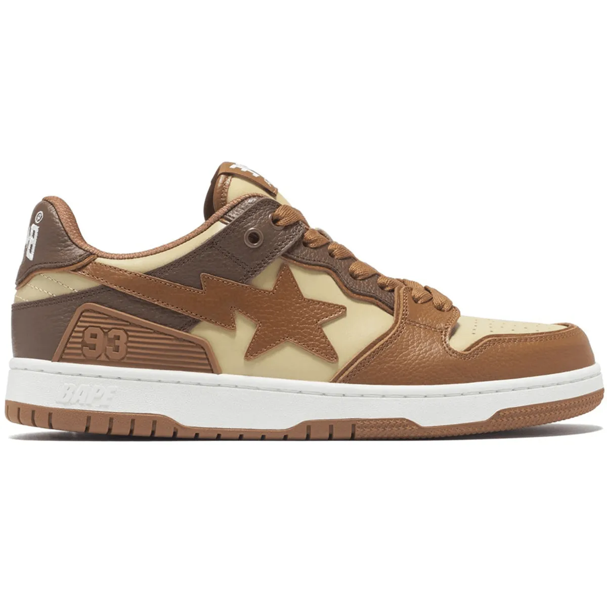 A Bathing Ape Sk8 Sta #5 Brown Beige Flex-Move
