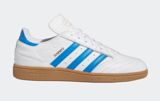 Adidas Busenitz Shoe - Cloud White/Blue Bird Unique grip