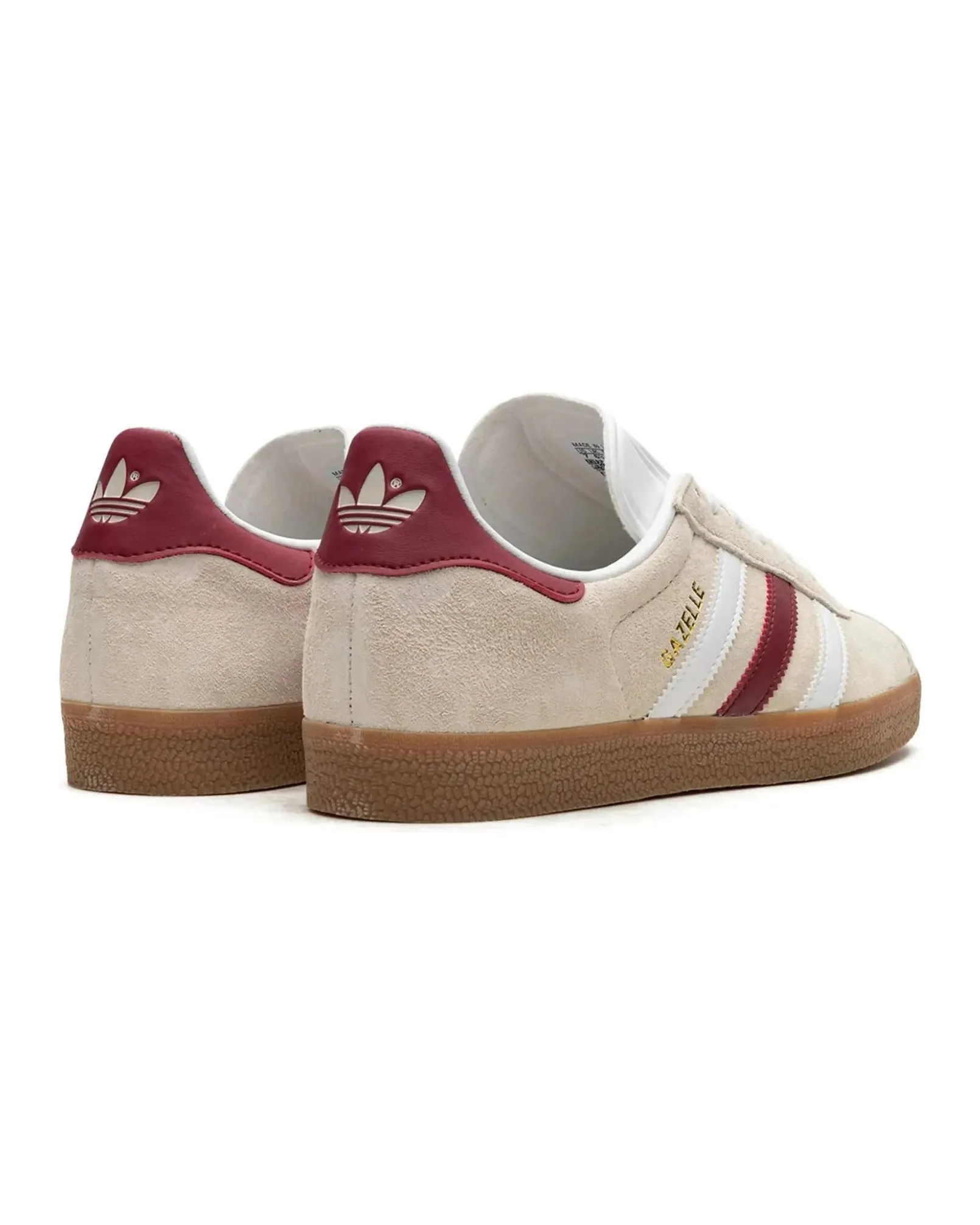 Adidas Gazelle Aluminum Collegiate Burgundy Breathable Linings