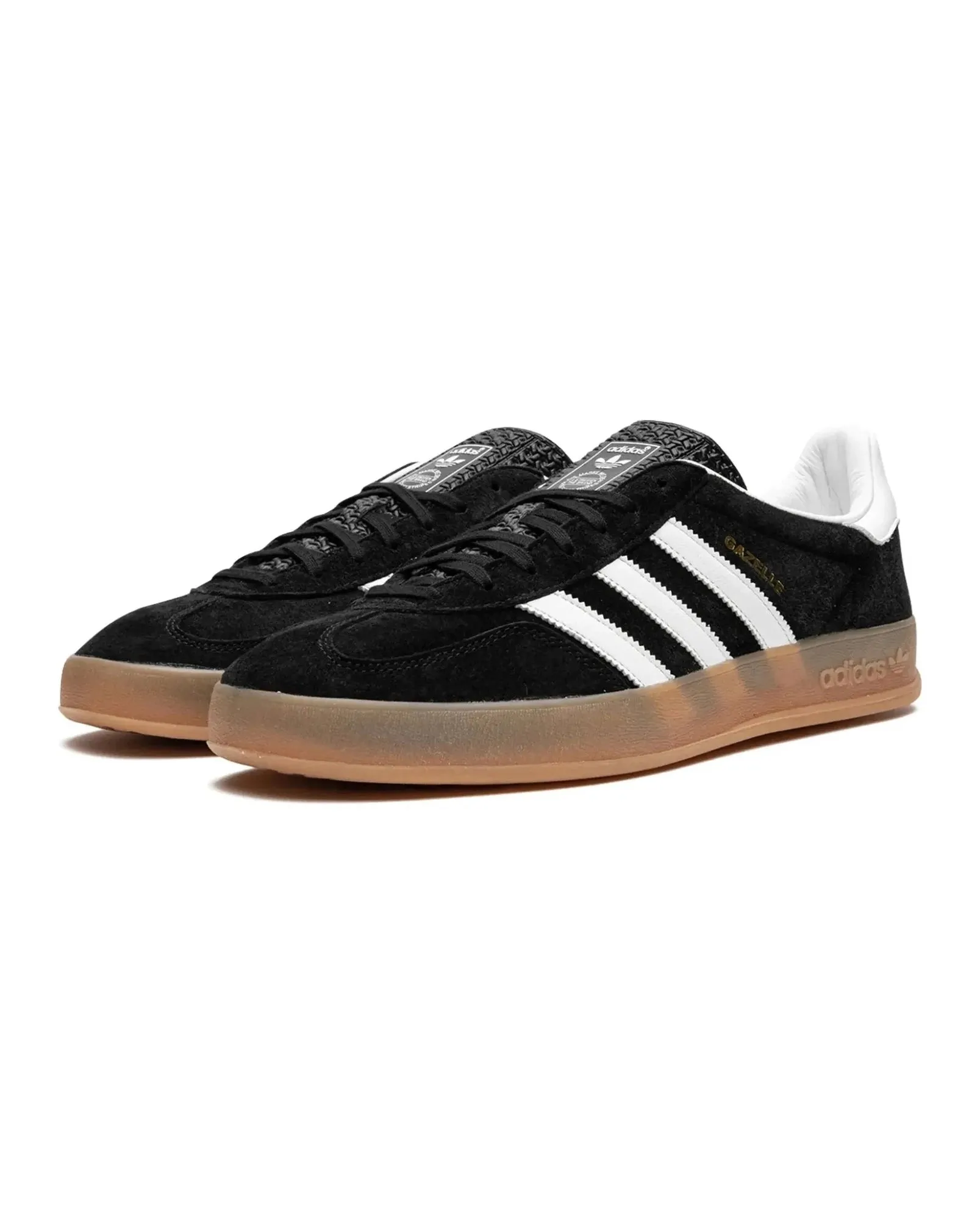 Adidas Gazelle Black White Gum Heel Stability