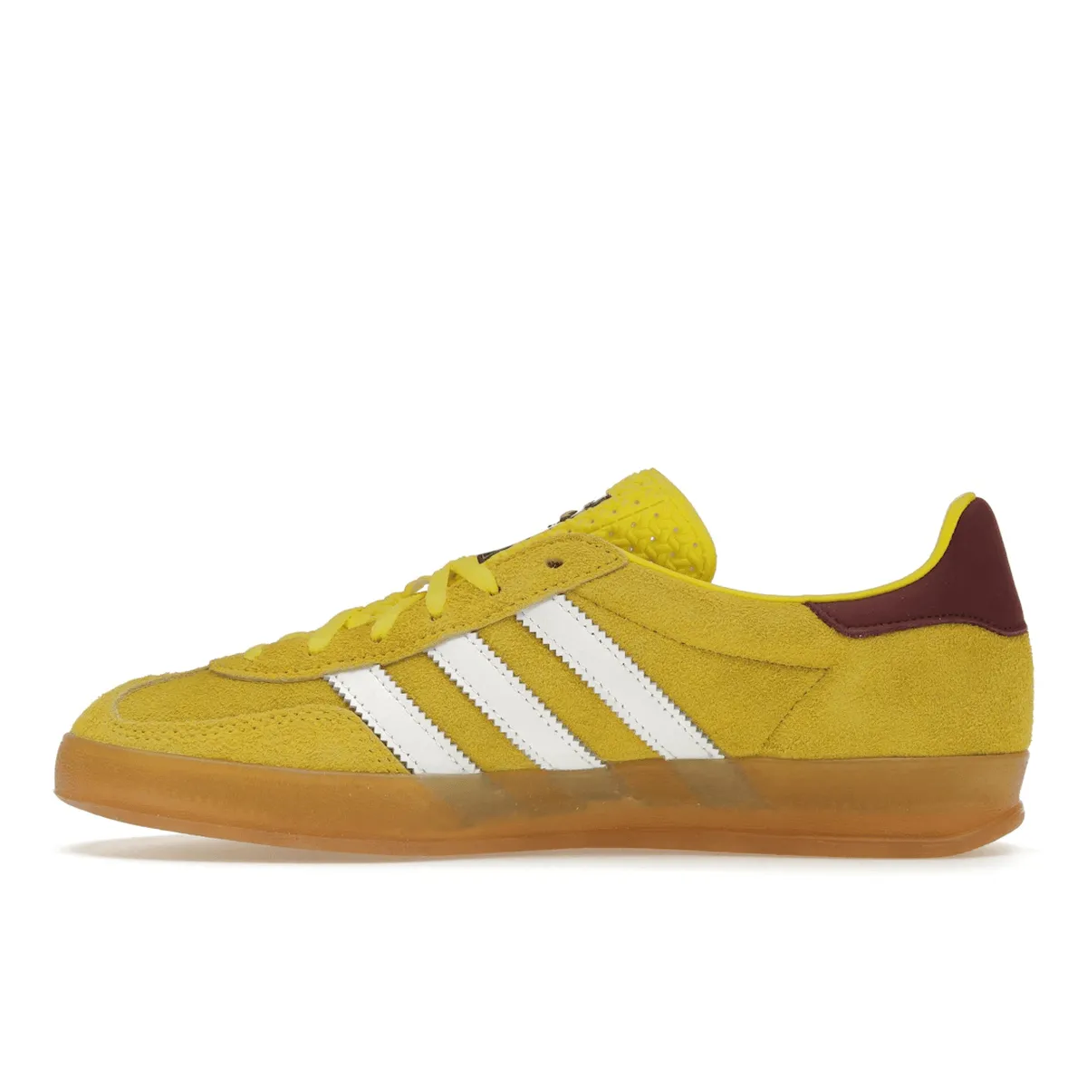 Adidas Gazelle Indoor Bright Yellow Collegiate Burgundy Casual Comfort