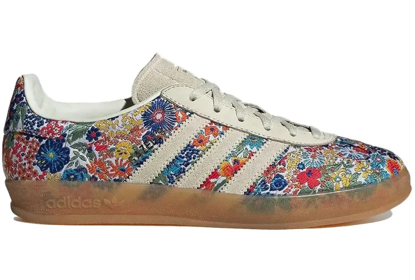 Adidas Gazelle Indoor Liberty London Floral Embroidery Daily Activity Concept