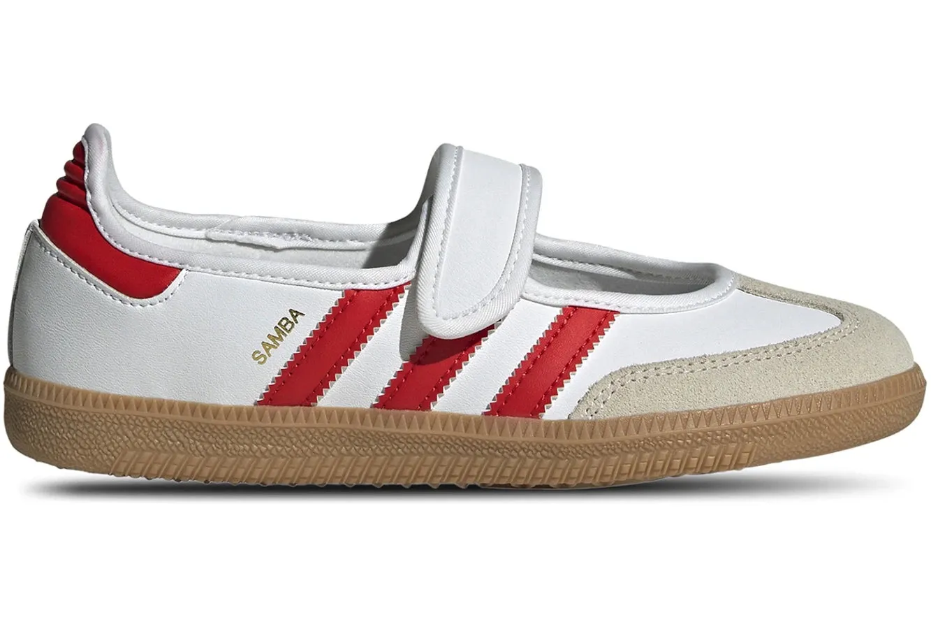 Adidas Samba Jane White Red Gum Board Grip