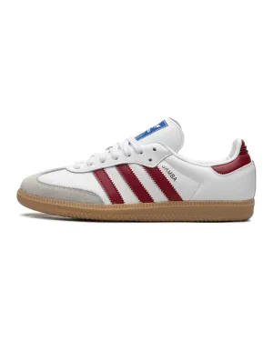 Adidas Samba OG White Burgundy Gum Grass Step Sport Daily