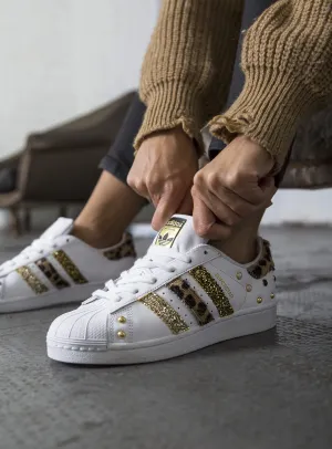Adidas Superstar Maculate Glitter & Borchie Casual Performance School Pace