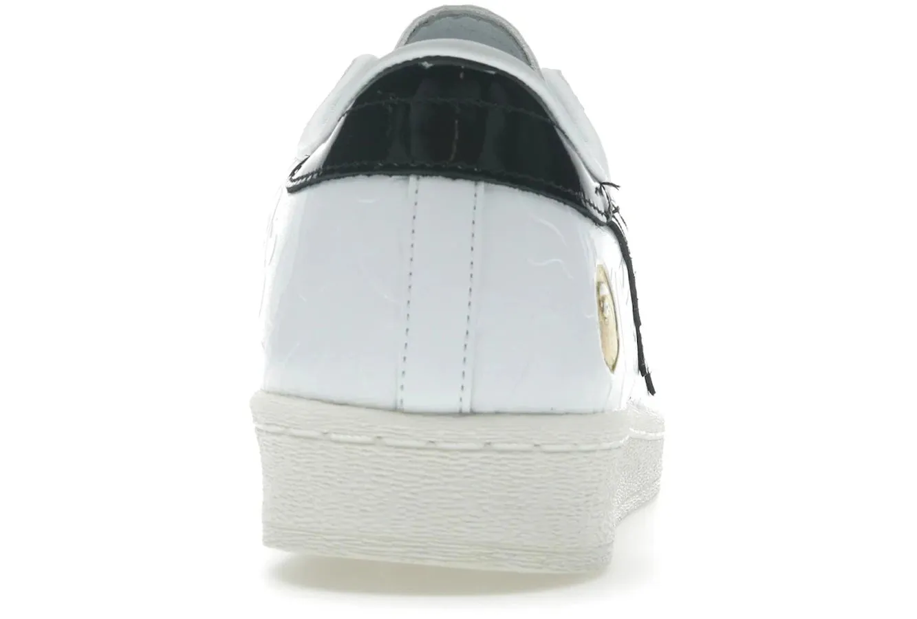 Adidas Superstar Vintage Bape White Black Quick Prime