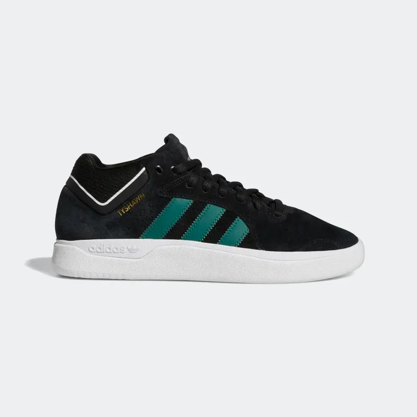 Adidas Tyshawn Shoe - Core Black/Colligate Green Sturdy sole