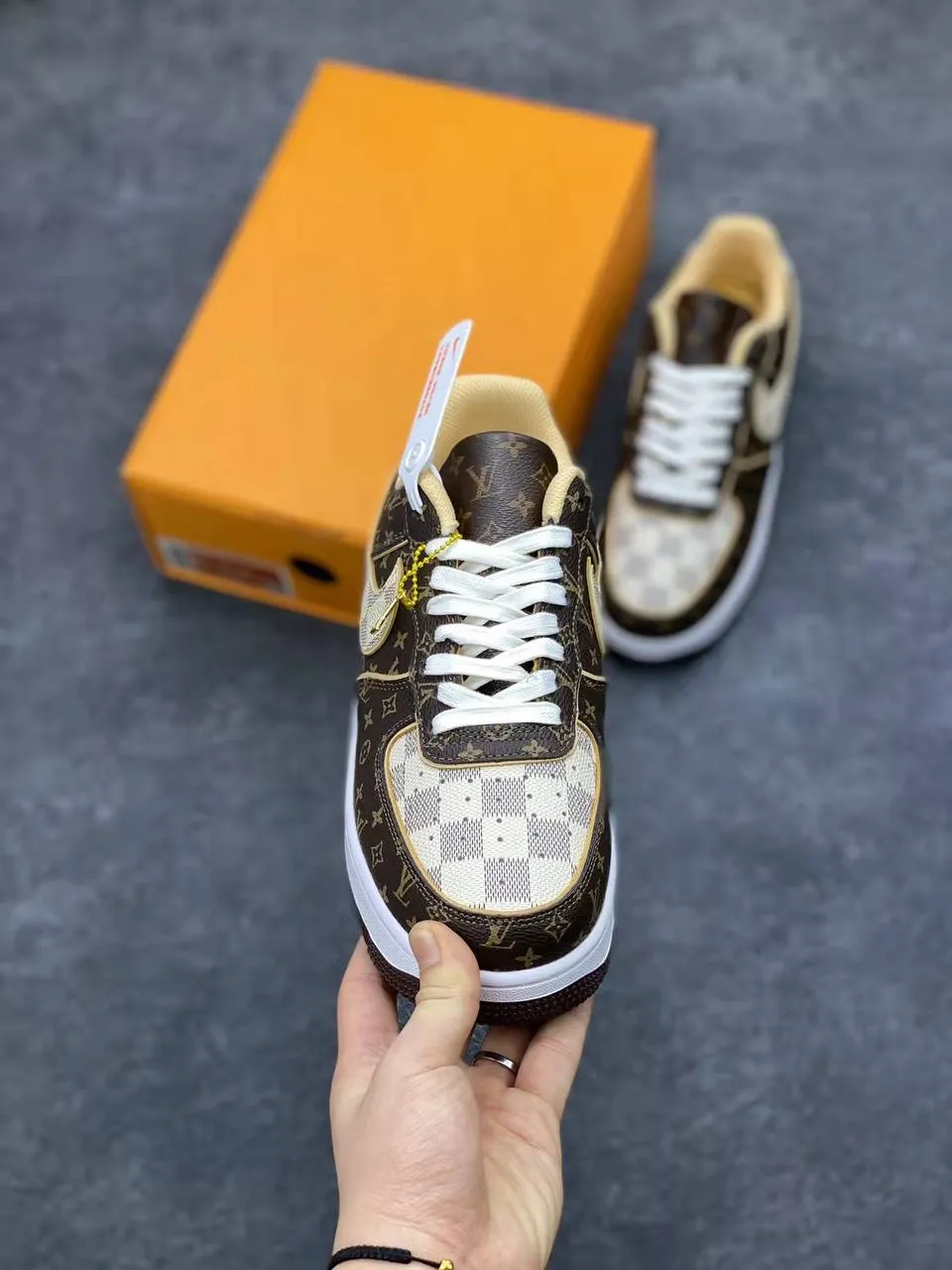 AF1 x OW by Virgil - Brown Monogram Air Move