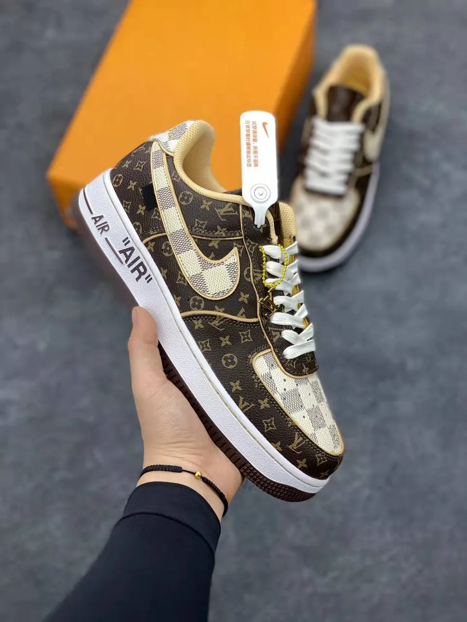 AF1 x OW by Virgil - Brown Monogram Air Move