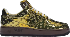 Daily Fashion Lightweight Walk AF1 x OW by Virgil - Metallic Gold Black Customs