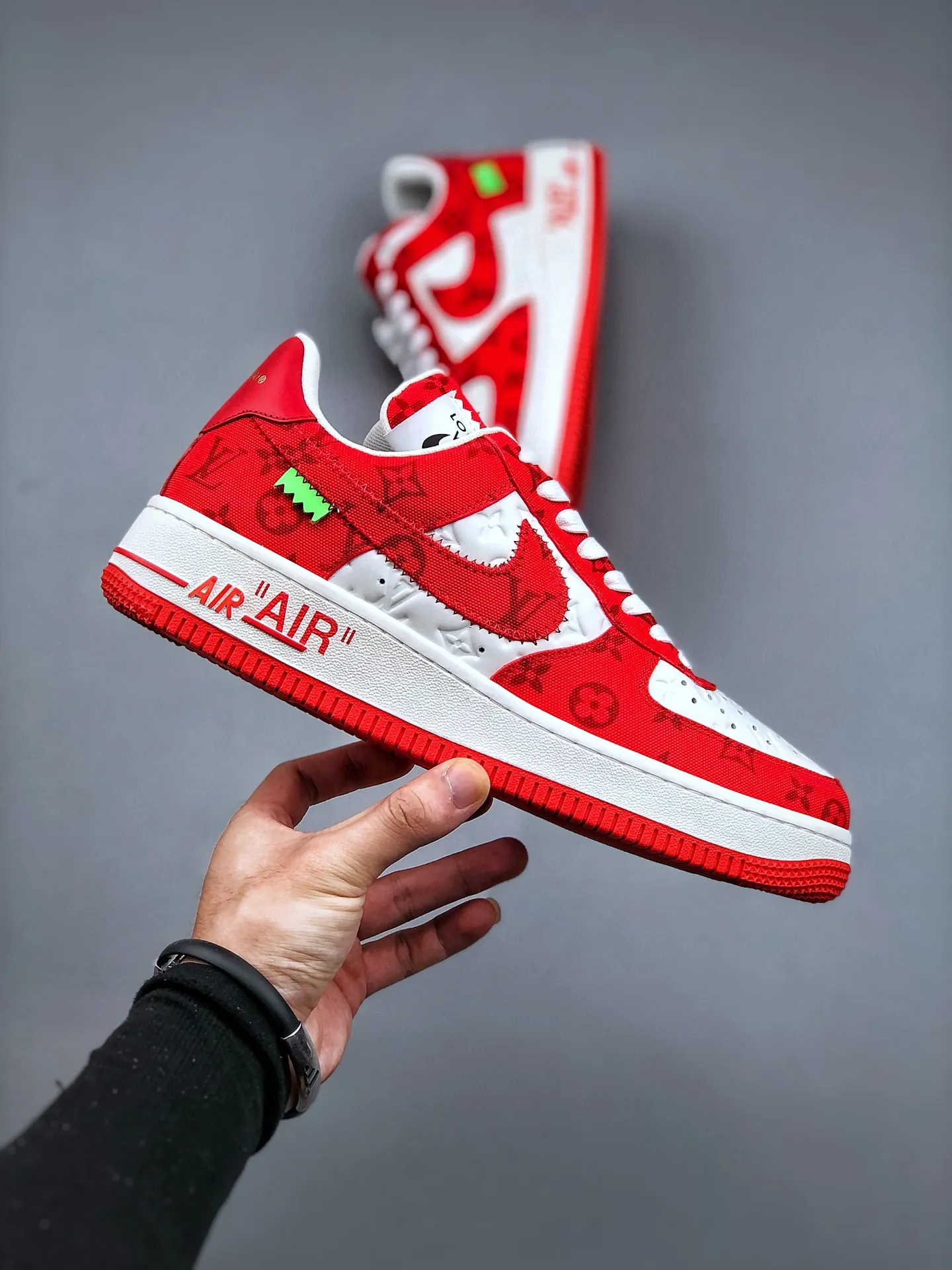 AF1 x OW by Virgil - Red Customs Strong Build