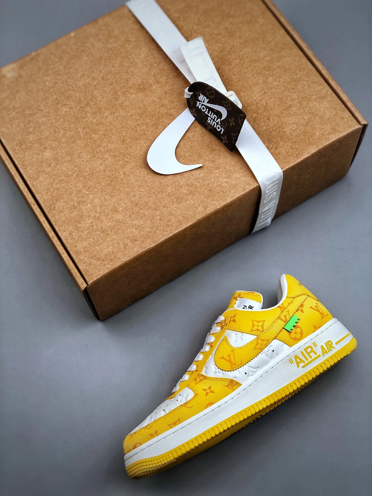 AF1 x OW by Virgil - Yellow Customs Shock Flow