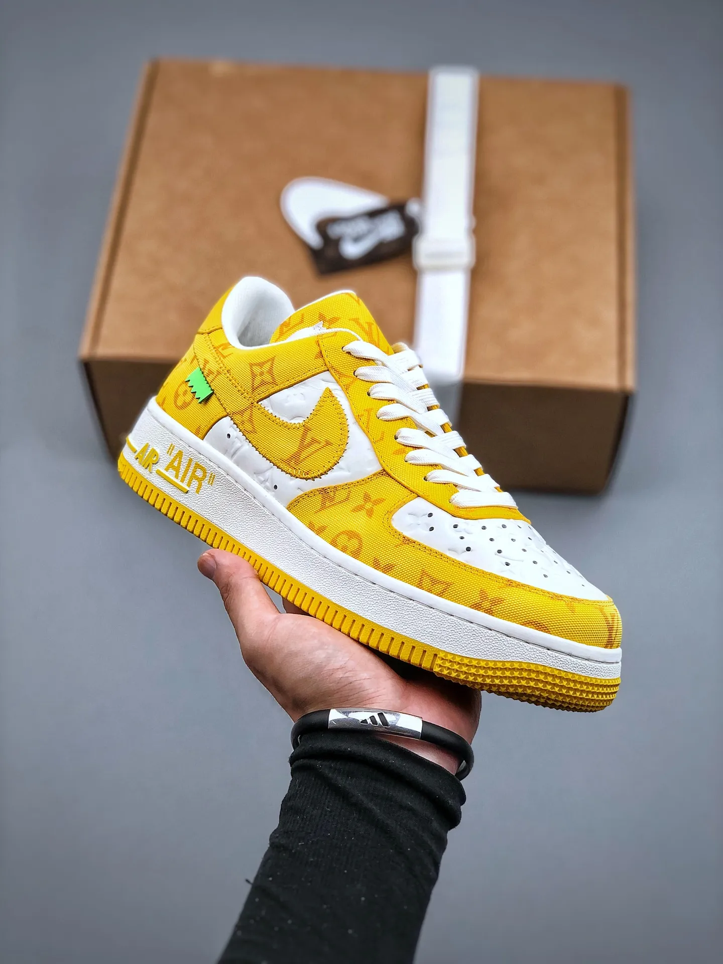 AF1 x OW by Virgil - Yellow Customs Shock Flow