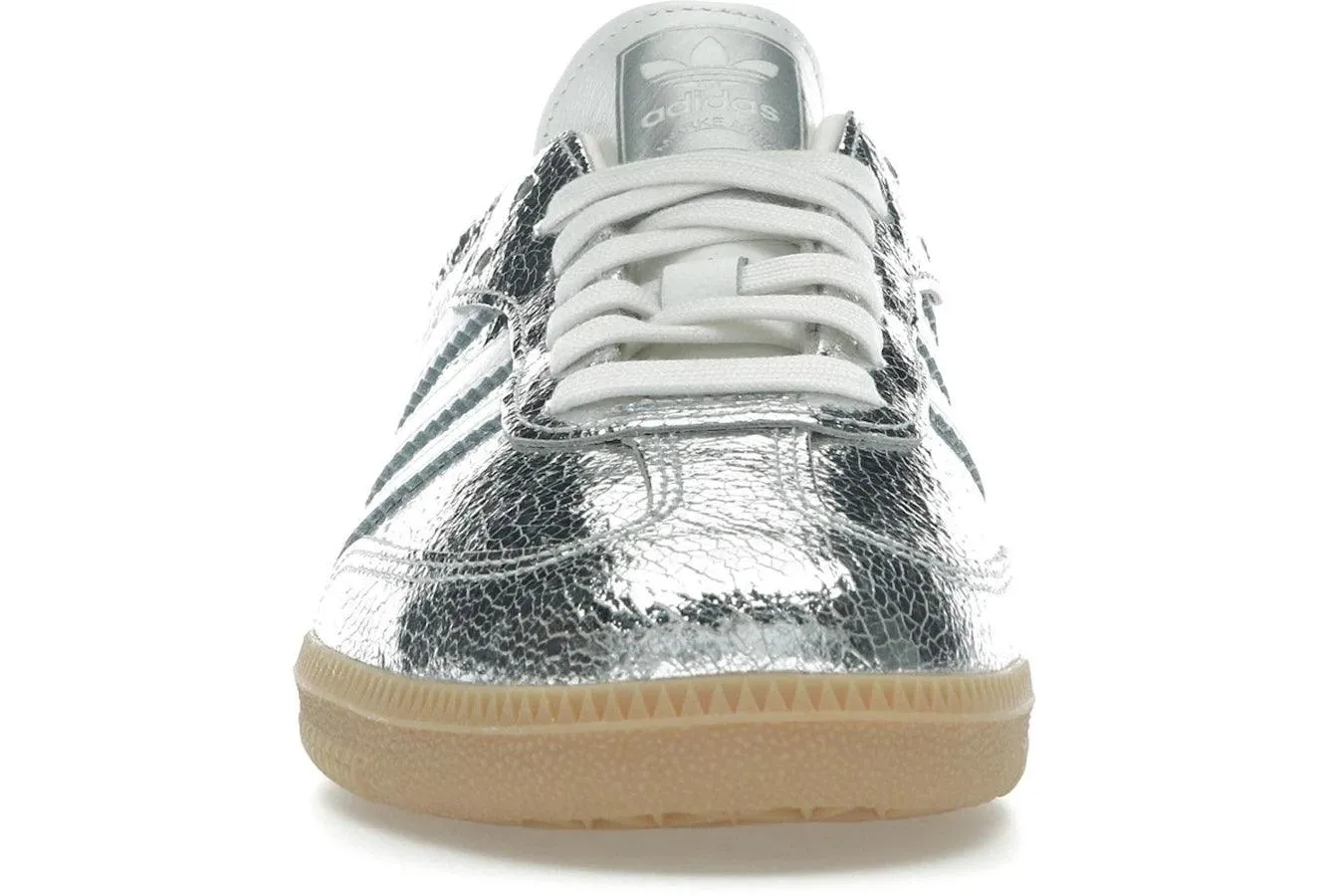 Air Core Adidas Samba OG Silver Metallic Cracked Leather
