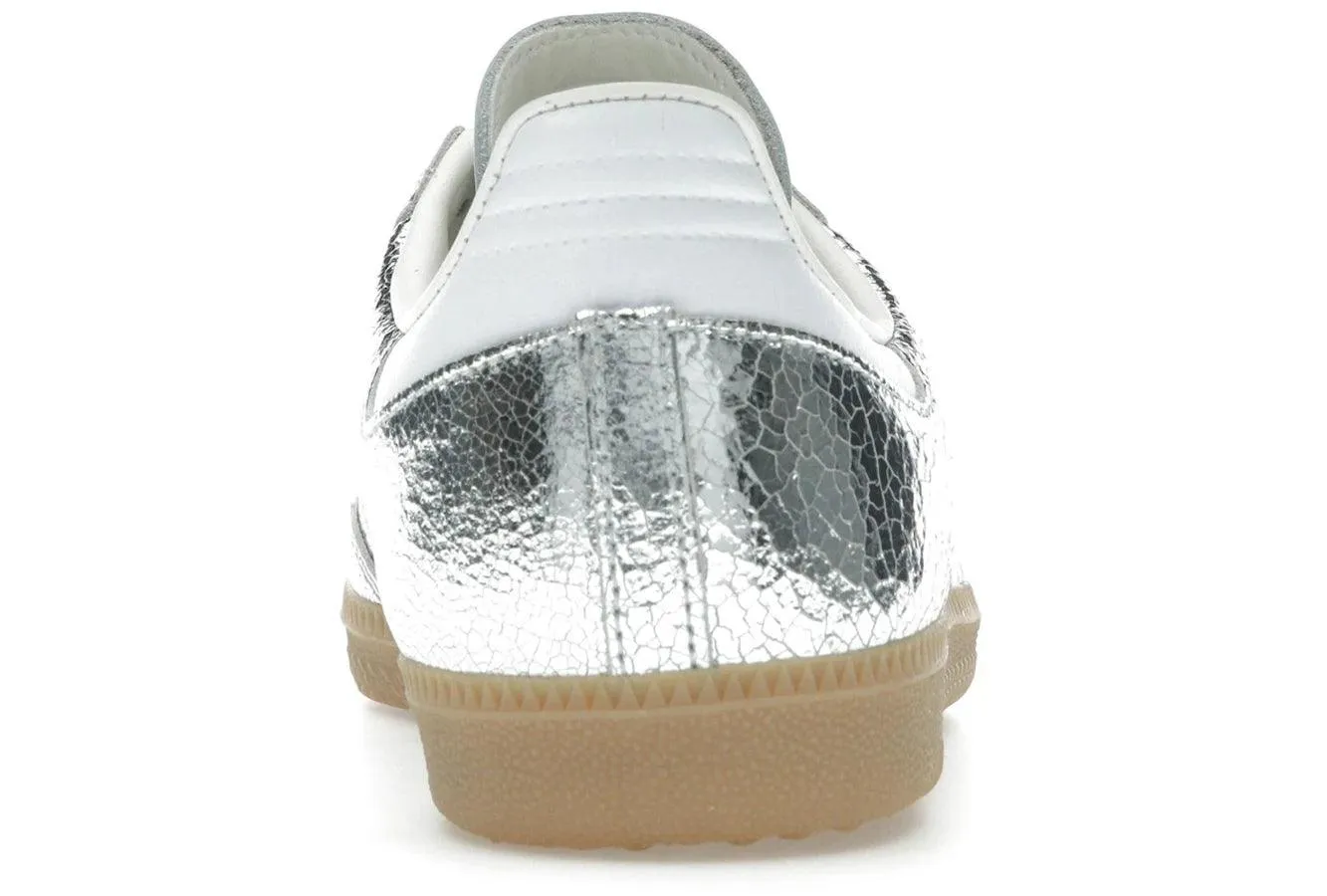 Air Core Adidas Samba OG Silver Metallic Cracked Leather