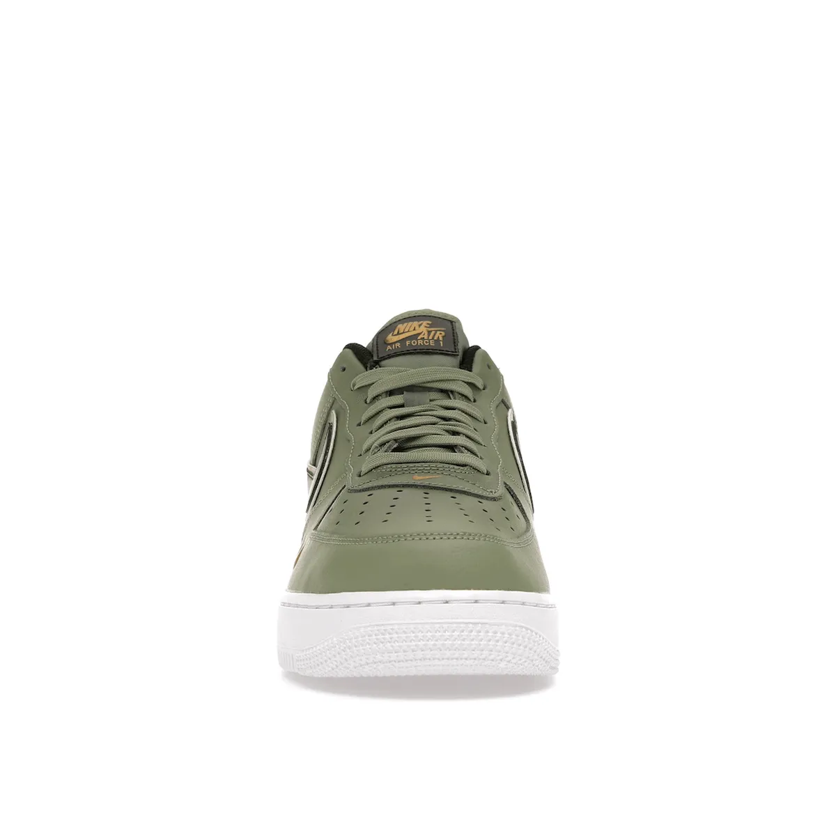 Air Force 1 Double Swoosh Olive Gold Black Light Vibe