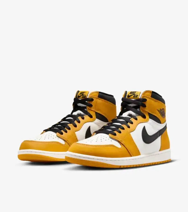 Air Jordan 1 High OG Yellow Ochre Ultra-soft breathability