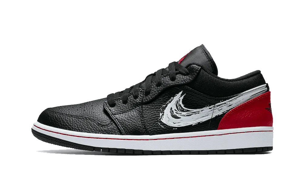 Air Jordan 1 Low Brushstroke Black Next Gen Cushioning