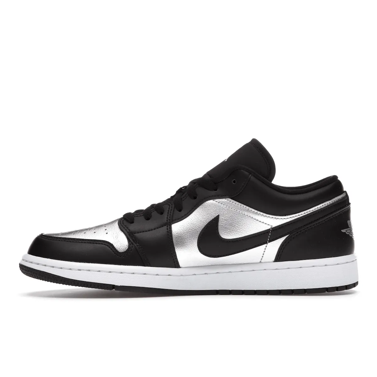 Air Jordan 1 Low SE Black Metallic Silver Low Ankle Style