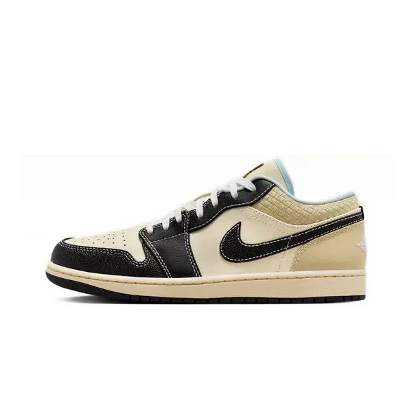 Air Jordan 1 Low SE Coconut Milk Black Muslin Sculpted wear