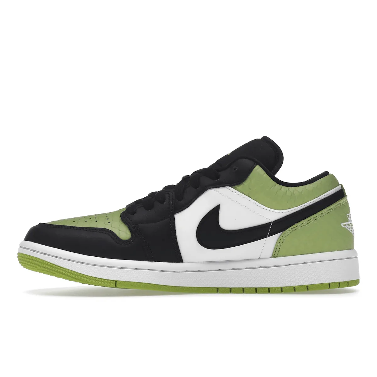Air Jordan 1 Low Snakeskin Vivid Green Powerful Performance