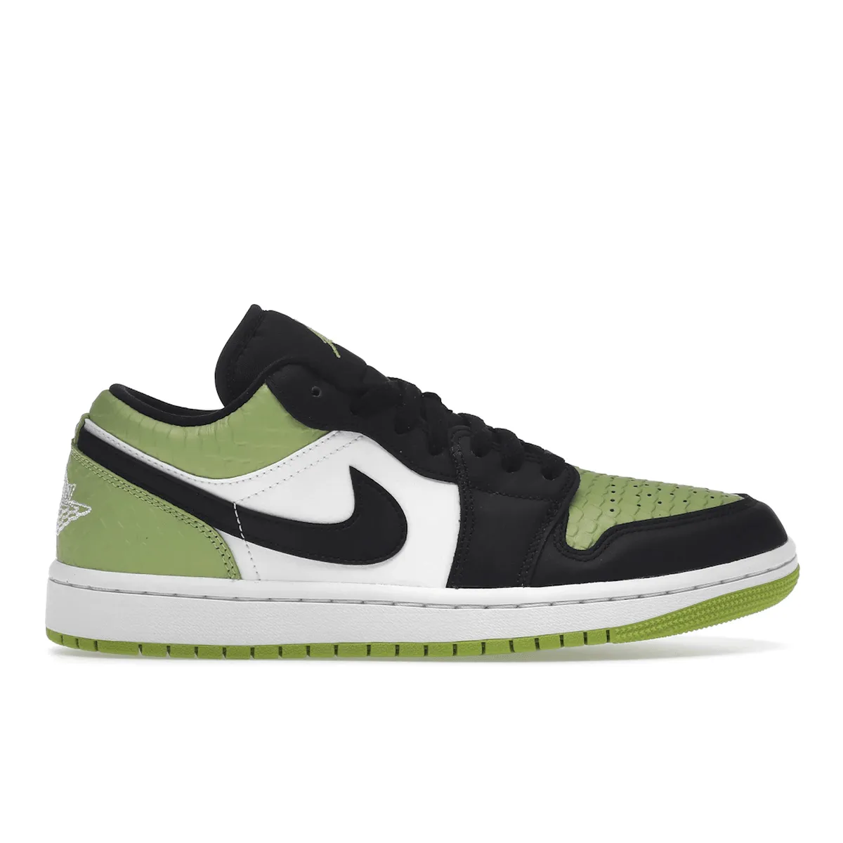 Fashionable Style Air Jordan 1 Low Snakeskin Vivid Green