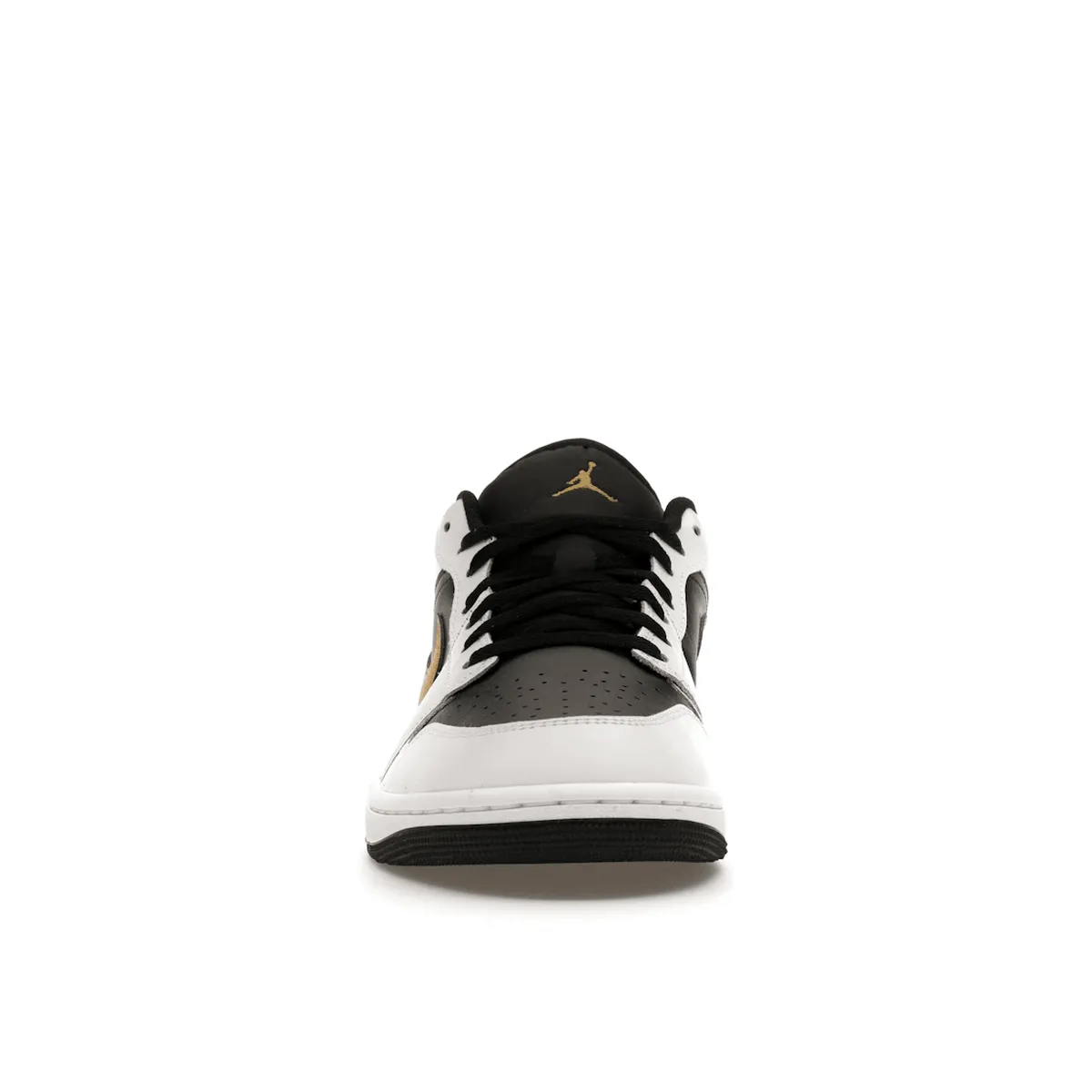Air Jordan 1 Low White Black Metallic Gold Swoosh Max cushioning