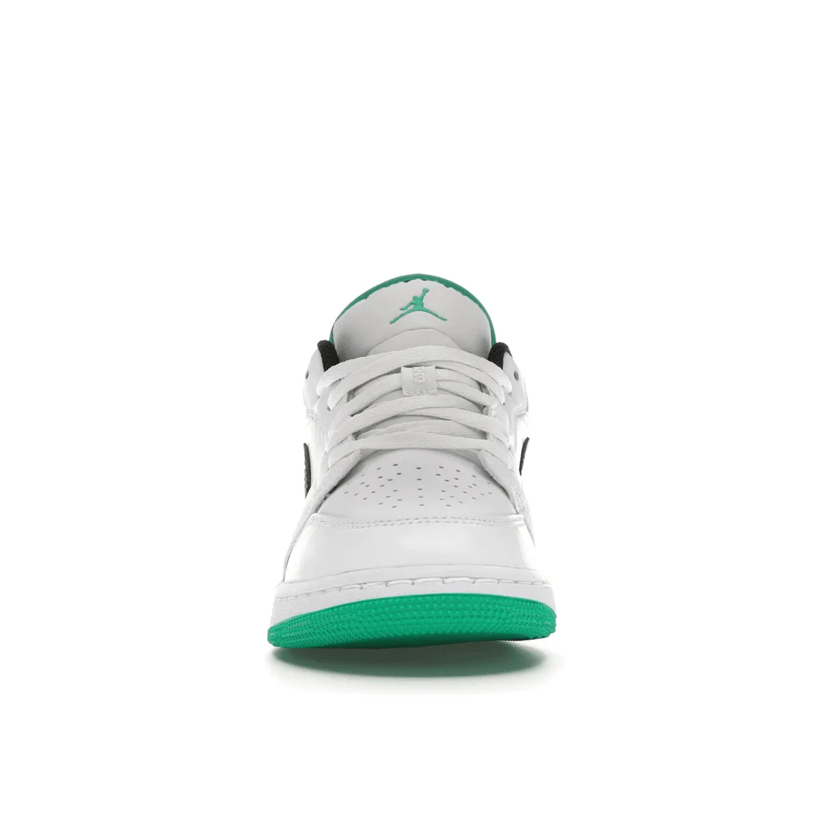 Air Jordan 1 Low White Lucky Green Tumbled Leather Comfort Inserts
