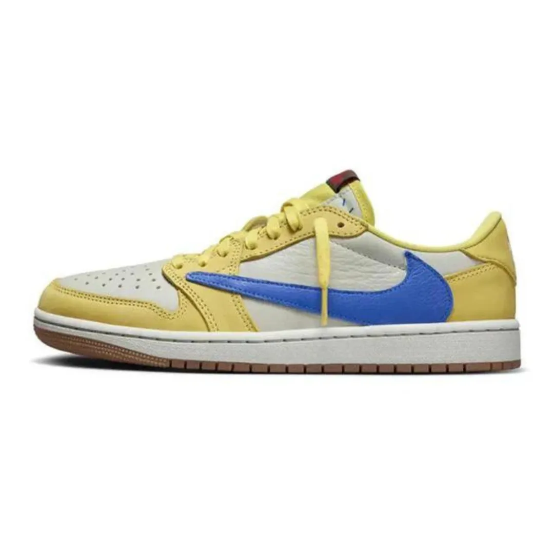 Soft Chic Adaptive Shape Air Jordan 1 Low x Travis Scott 'CANARY'
