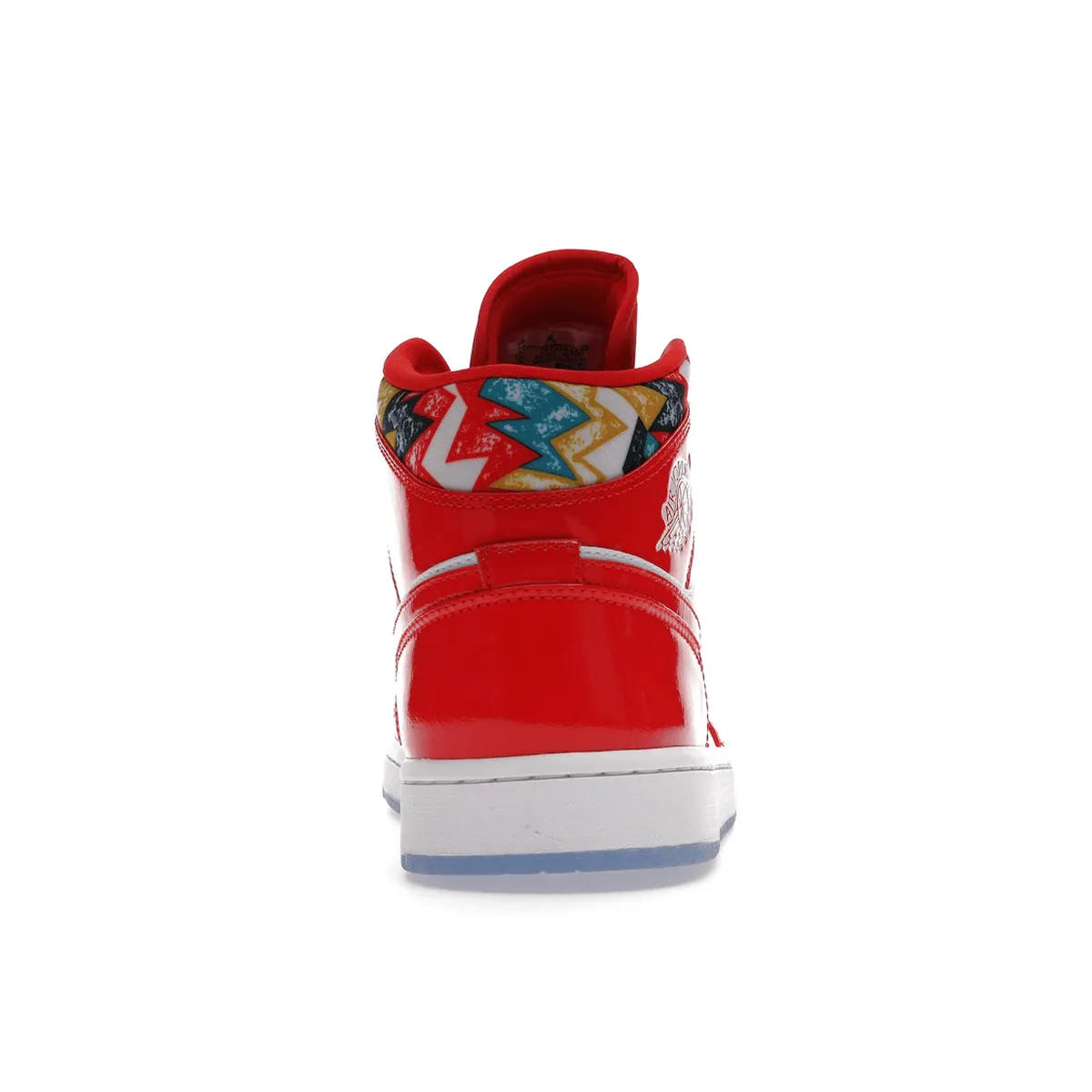 Air Jordan 1 Mid Barcelona Sweater Red Patent Breathable