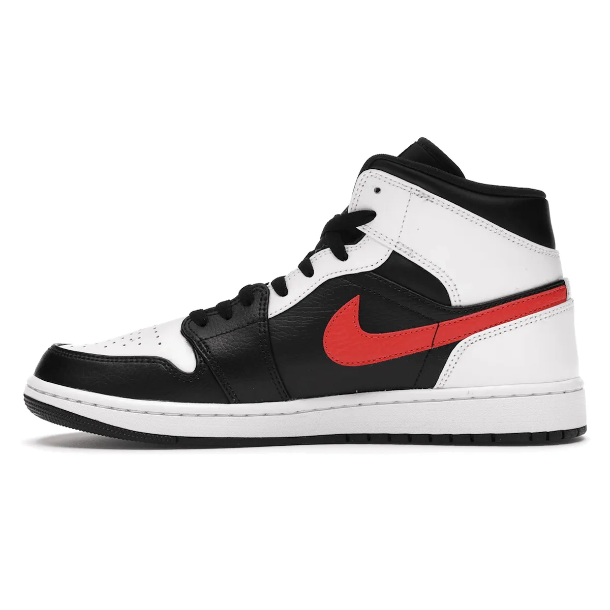 Air Jordan 1 Mid Black Chile Red White High Impact Support