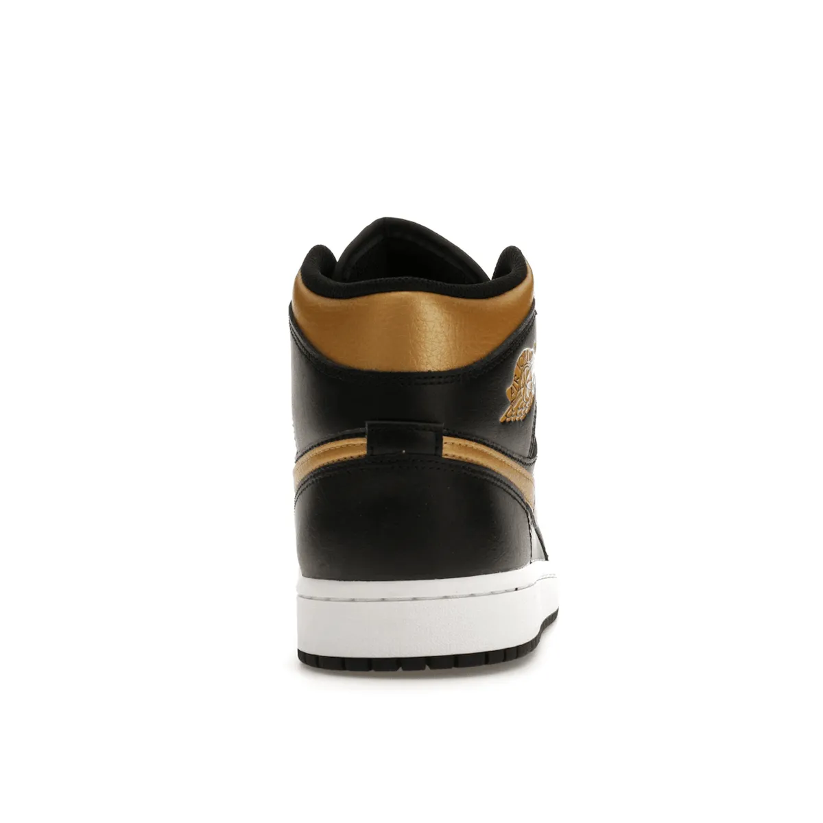 Air Jordan 1 Mid Black Metallic Gold Soft Material