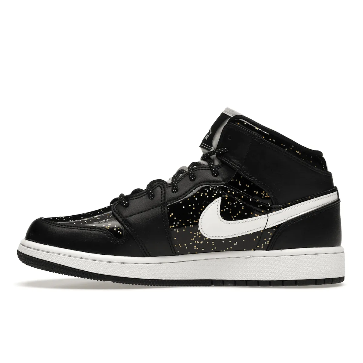 Air Jordan 1 Mid Black Speckle Comfort Straps