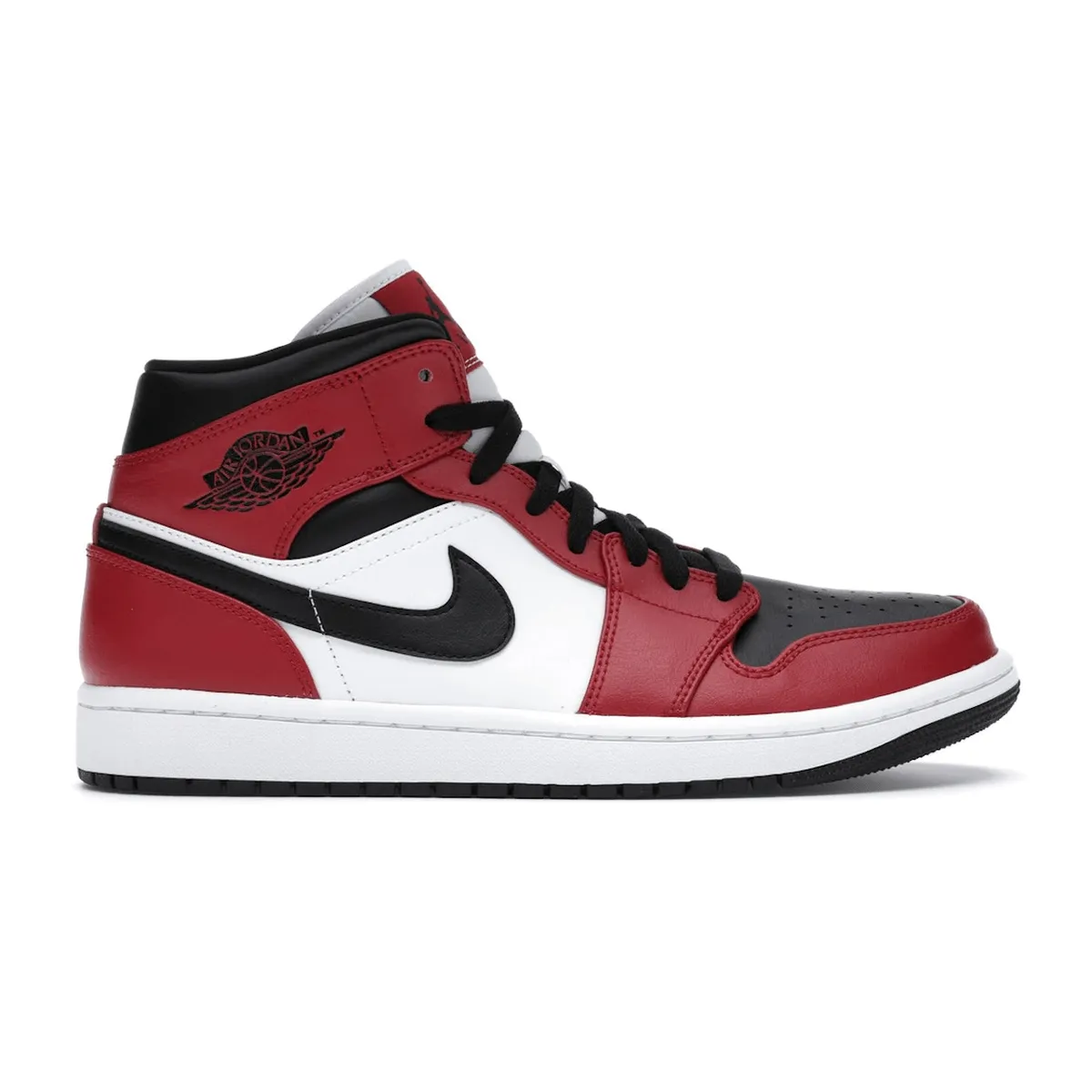 Air Jordan 1 Mid Chicago Black Toe Supportive Fit Feel