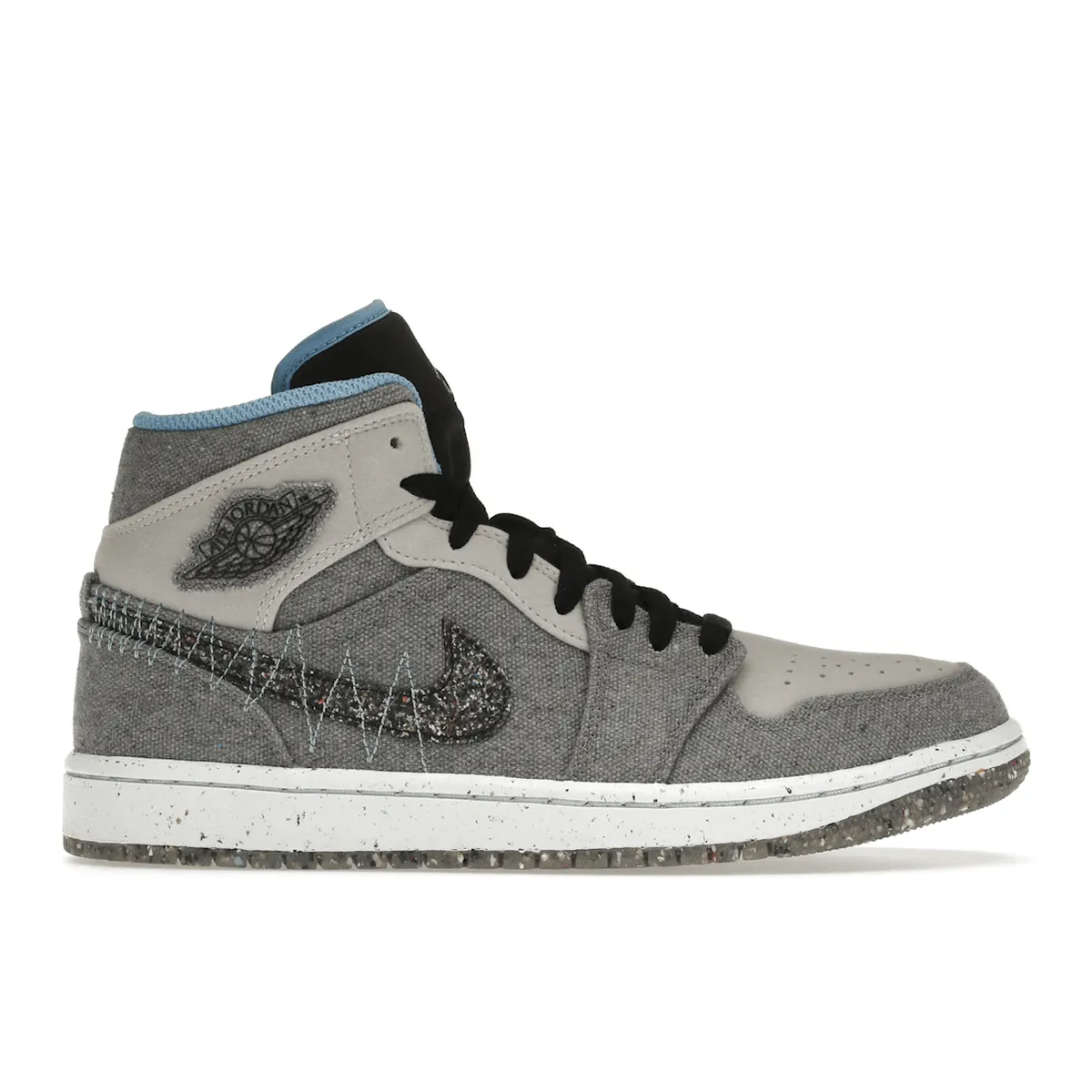 Air Jordan 1 Mid Crater Grey University Blue Soft