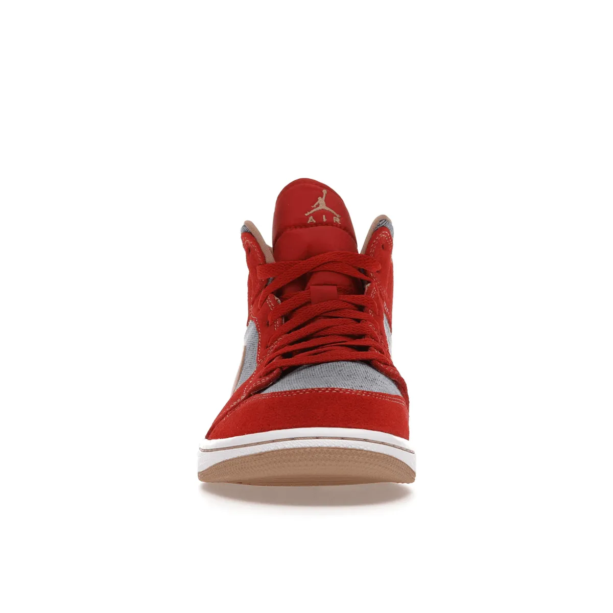 Air Jordan 1 Mid Denim Red Full Length Pad