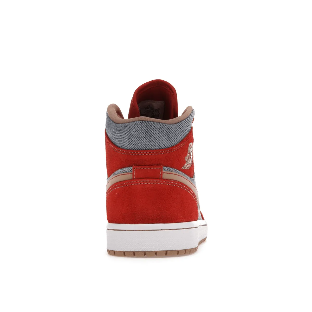 Air Jordan 1 Mid Denim Red Full Length Pad