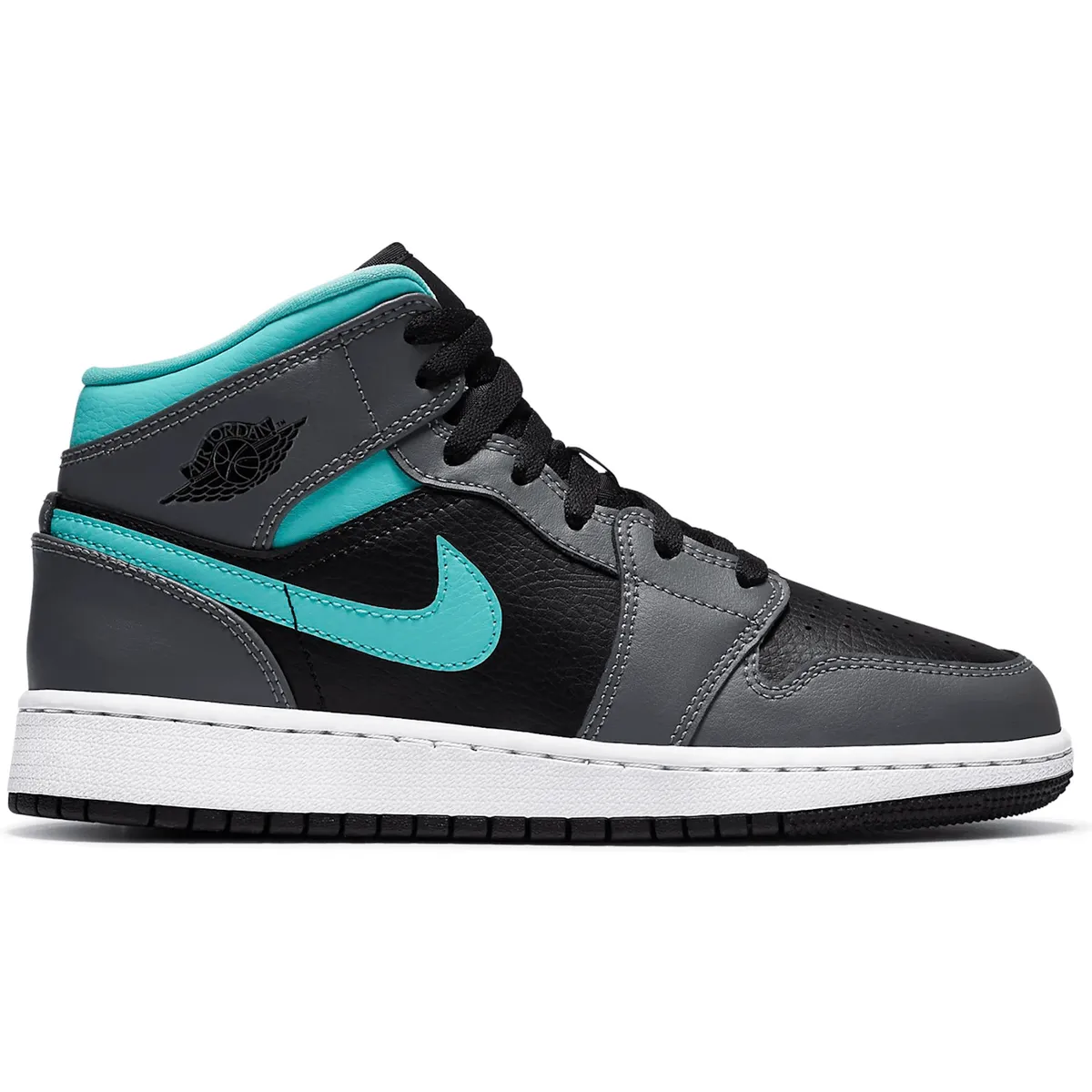 Air Jordan 1 Mid Grey Aqua Comfort Fit Socks