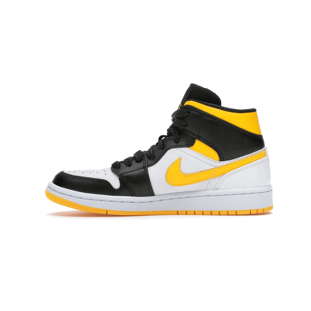 Air Jordan 1 Mid Laser Orange Black Quick Footwork