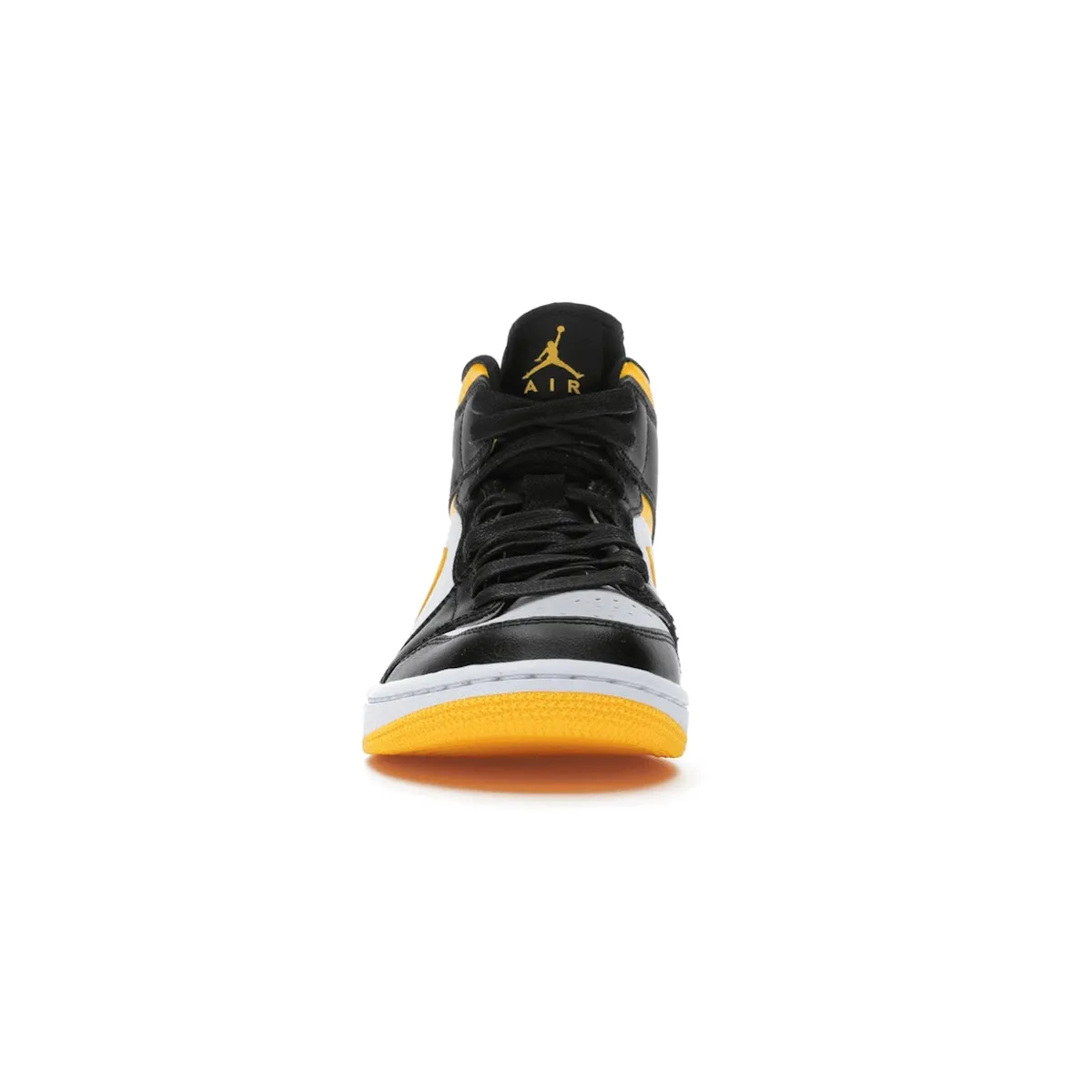 Air Jordan 1 Mid Laser Orange Black Quick Footwork