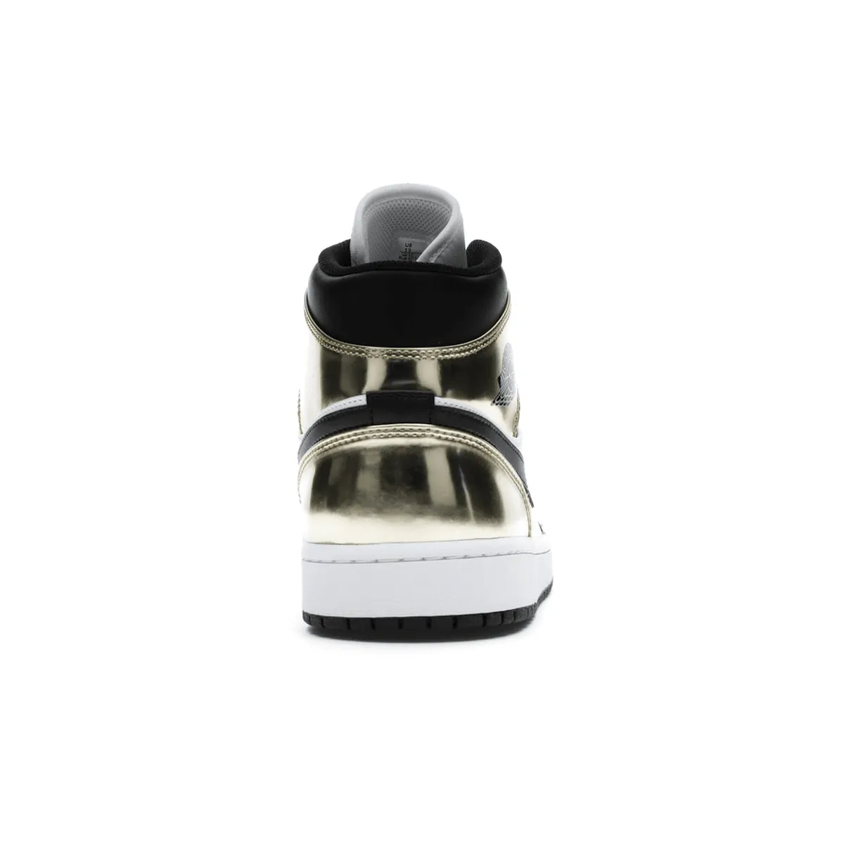 Air Jordan 1 Mid Metallic Gold Black White Footwork Enhanced Sole