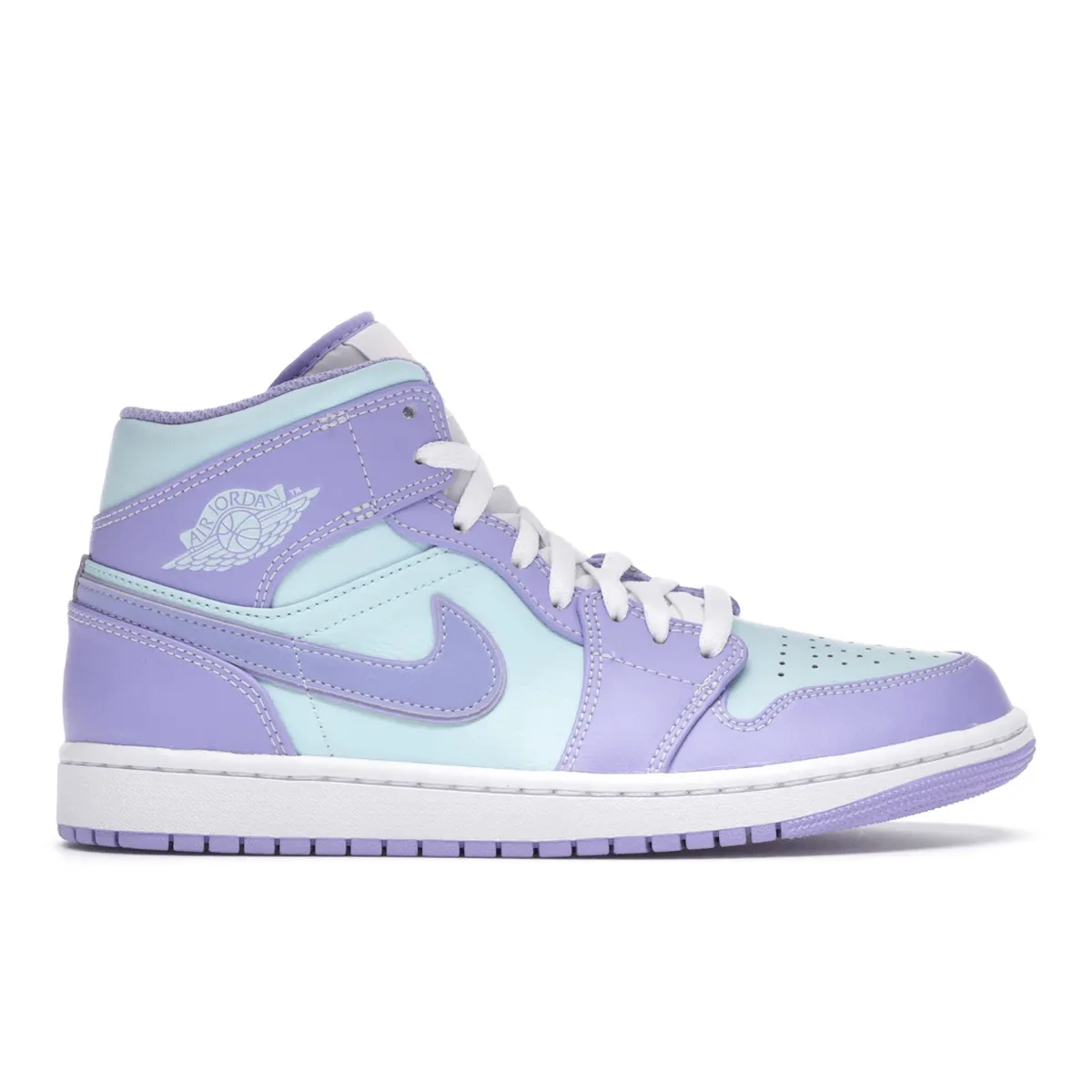 Tournament Use Ready Defensive Cushioning Air Jordan 1 Mid Purple Aqua