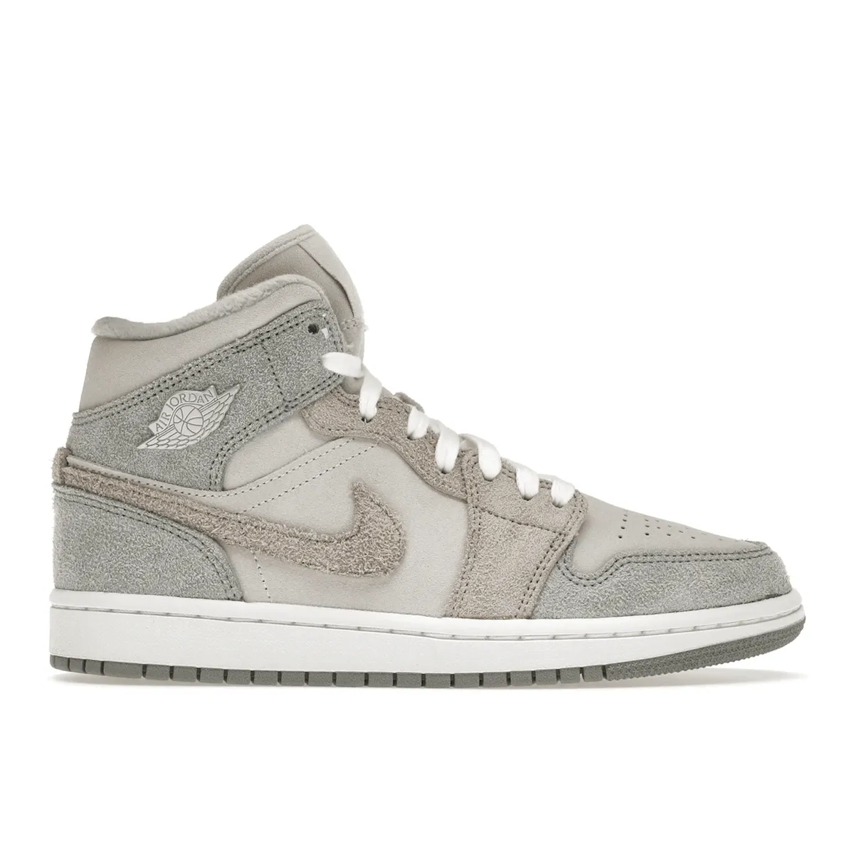 Air Jordan 1 Mid SE Particle Grey Sneakers Lace Up